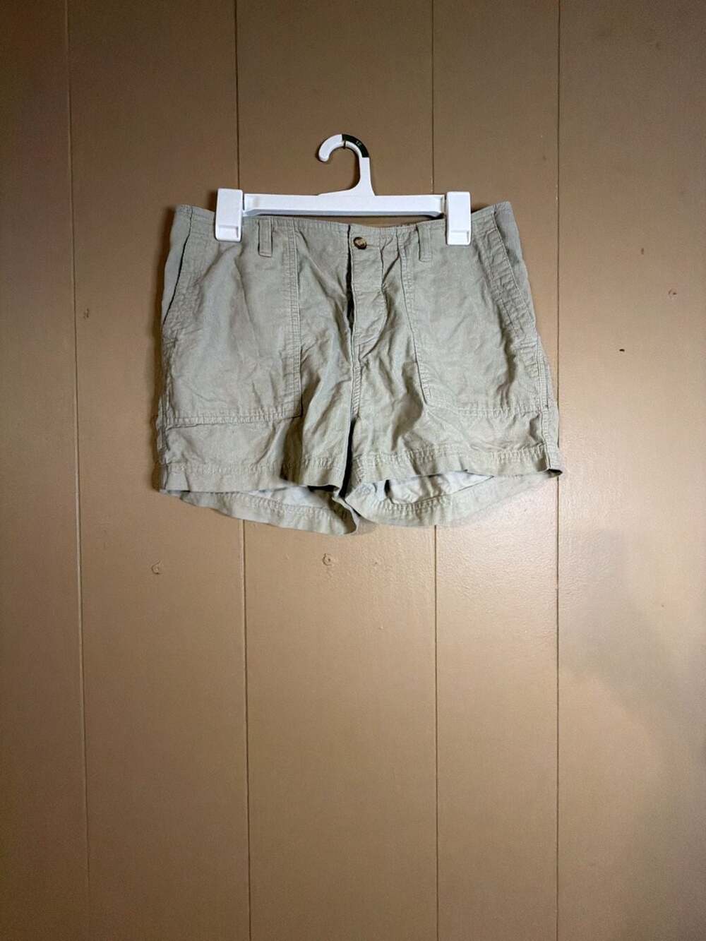 Horny Toad Corduroy Utility Shorts Size 10 Beige Cotton Cargo